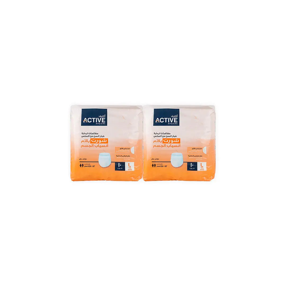 Active Hygiene Shorts Offer 2X10Pcs-L