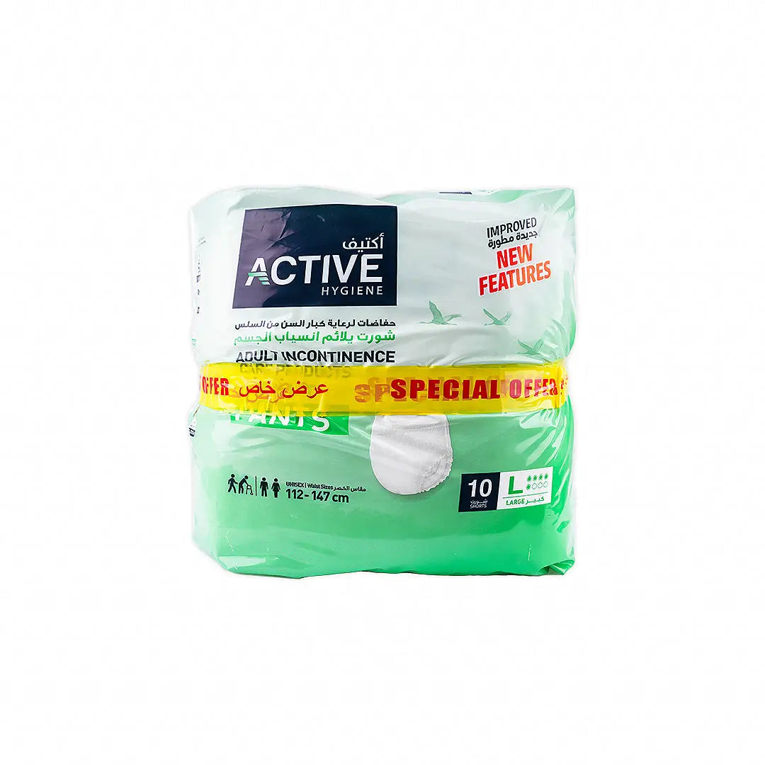 Active Hygiene Shorts Offer 2X10Pcs-L