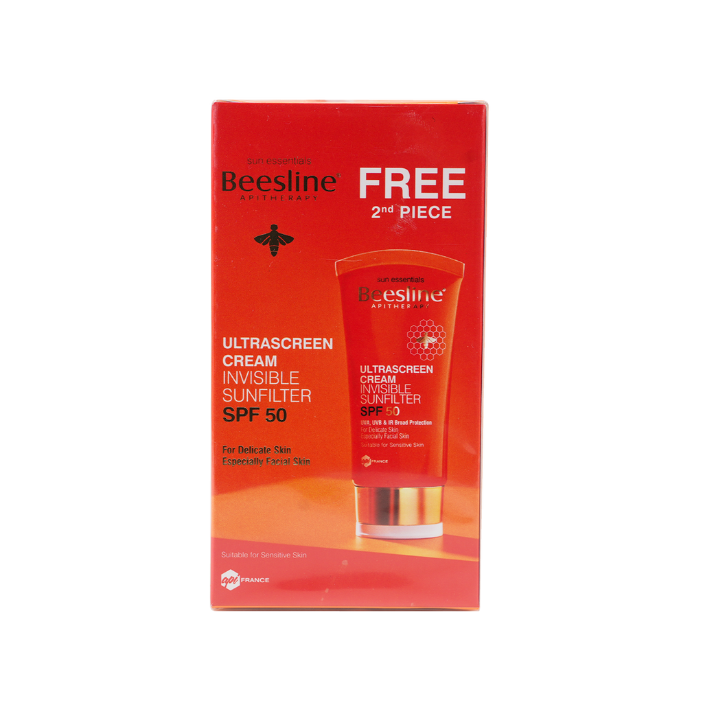 BEESLINE OFFER ULTRASCREEN INVISIBLE SPF50 CREAM 60ML (1+1)