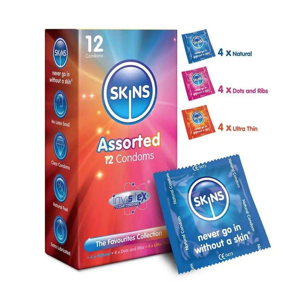 48192-Skins Condom Assorted 12pcs