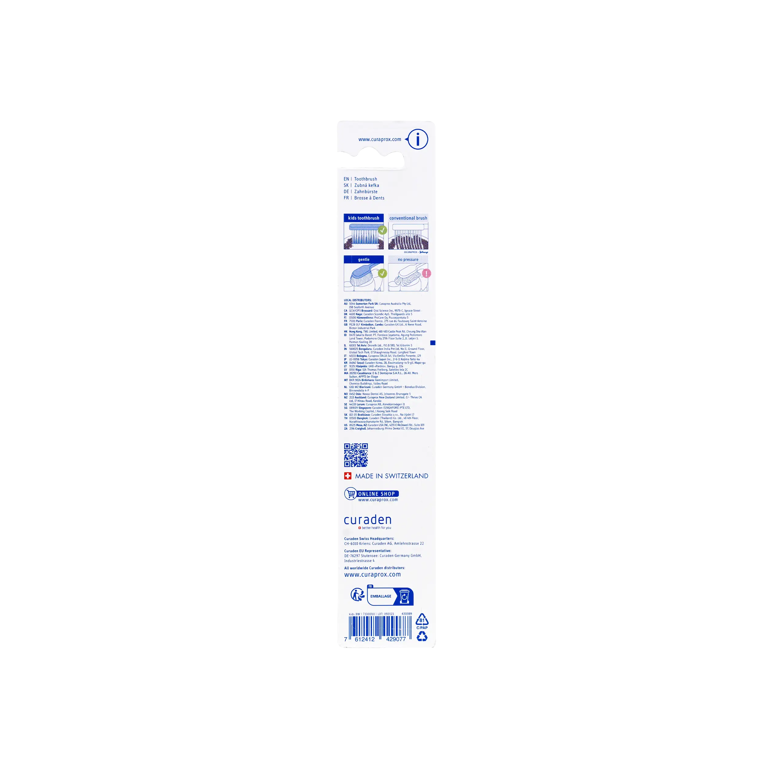 Curparox Kids Ultra Soft 4-12 Years Toothbrush