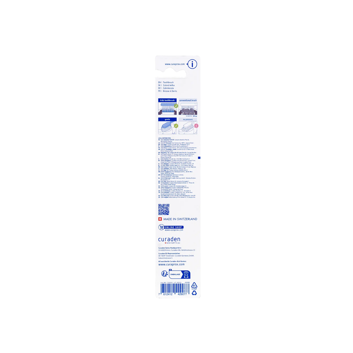 48217-Curparox Kids Ultra Soft 4-12 Years Toothbrush +1