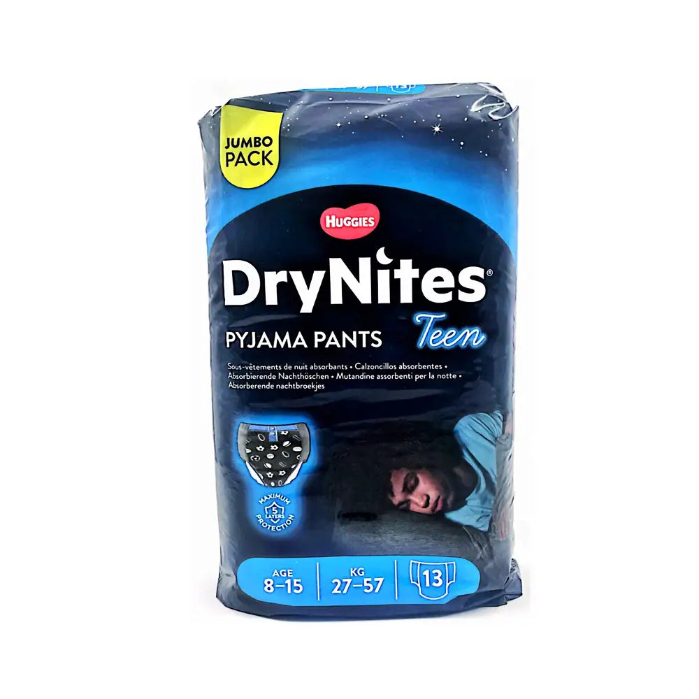 Huggies Drynites Pyjama Pants Boy 8-15 Years (27-57Kg) 13Pcs