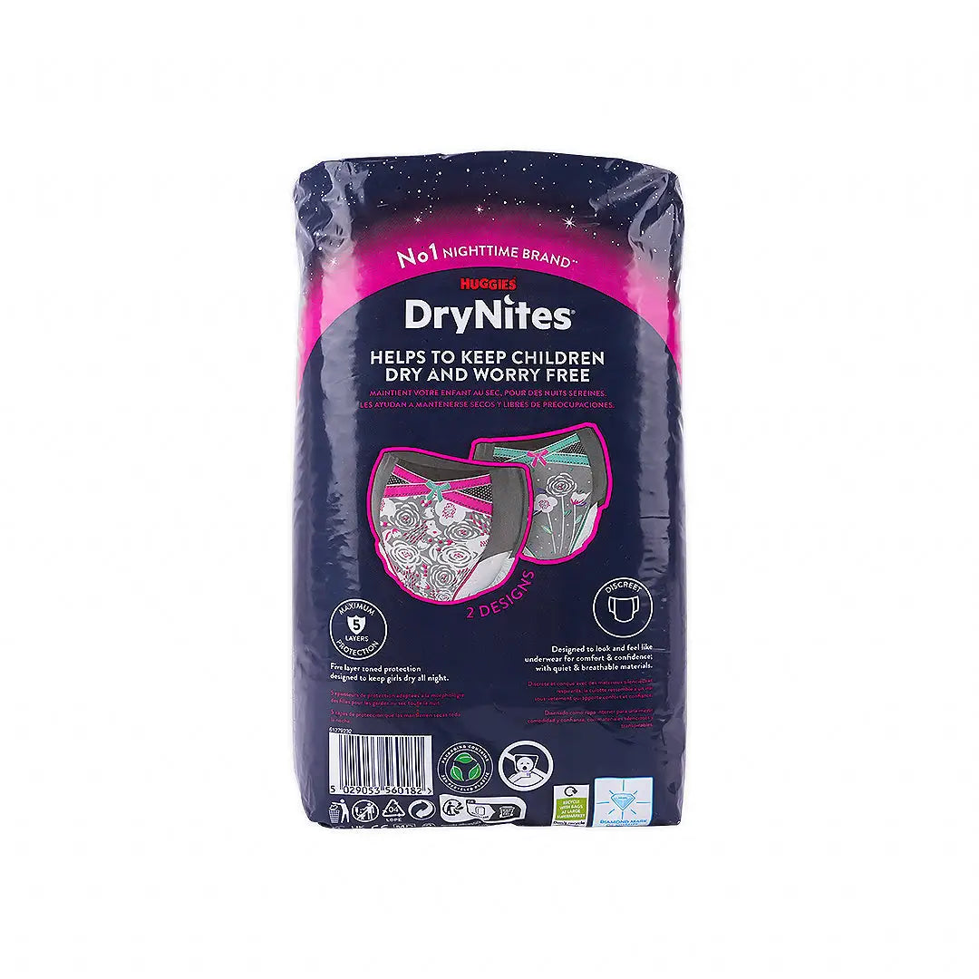 48223-Huggies Drynites Pyjama Pants Girl 8-15 Years (27-57Kg) 13Pc +3