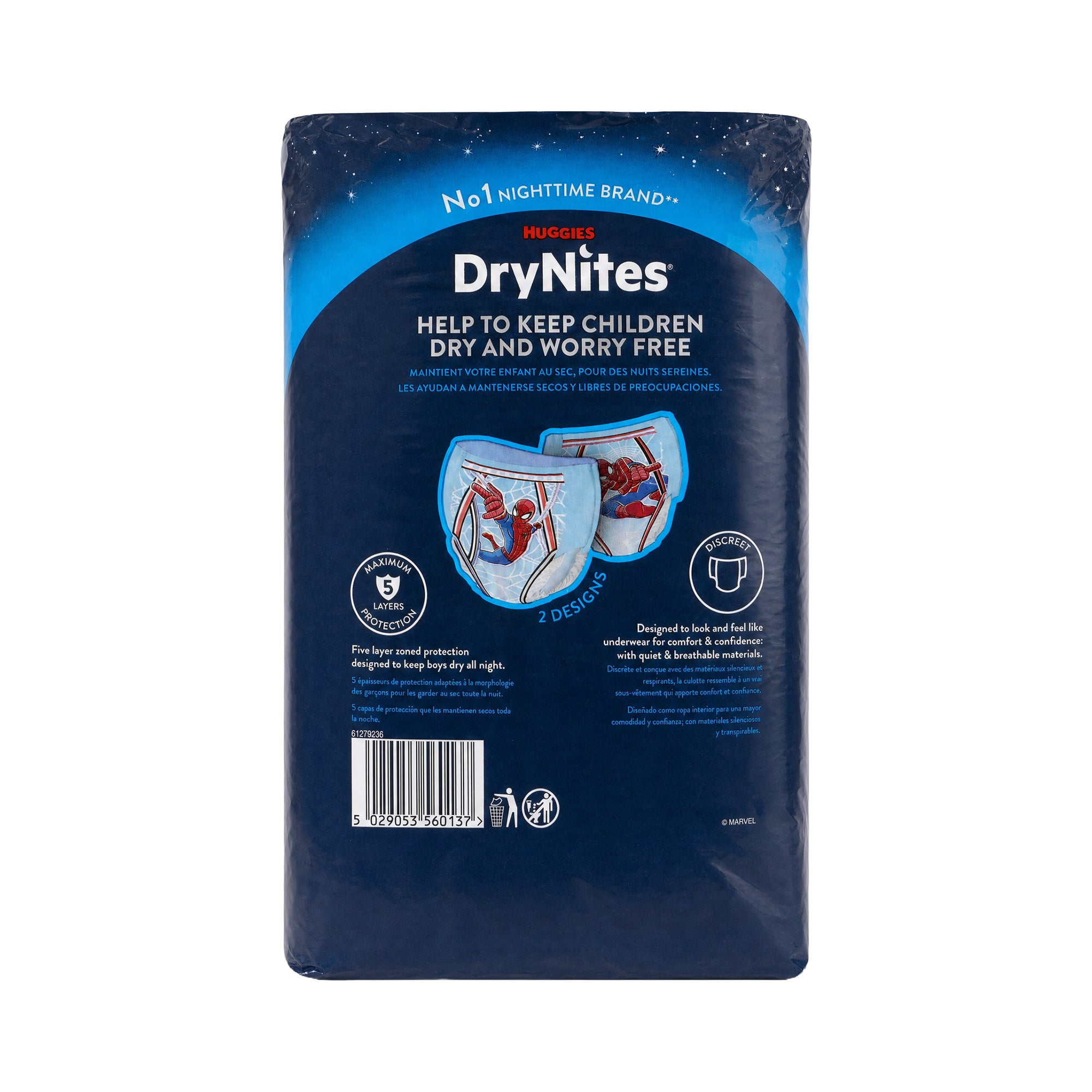 48226-Huggies Drynites Pyjama Pants Boy 3-5 Years (16-23Kg) 16Pcs +2