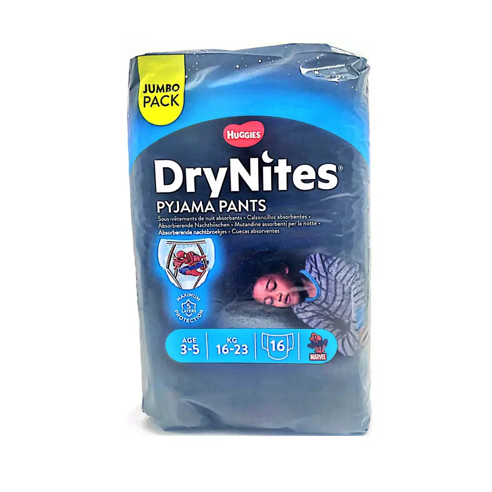 Huggies Drynites Pyjama Pants Boy 3-5 Years (16-23Kg) 16Pcs