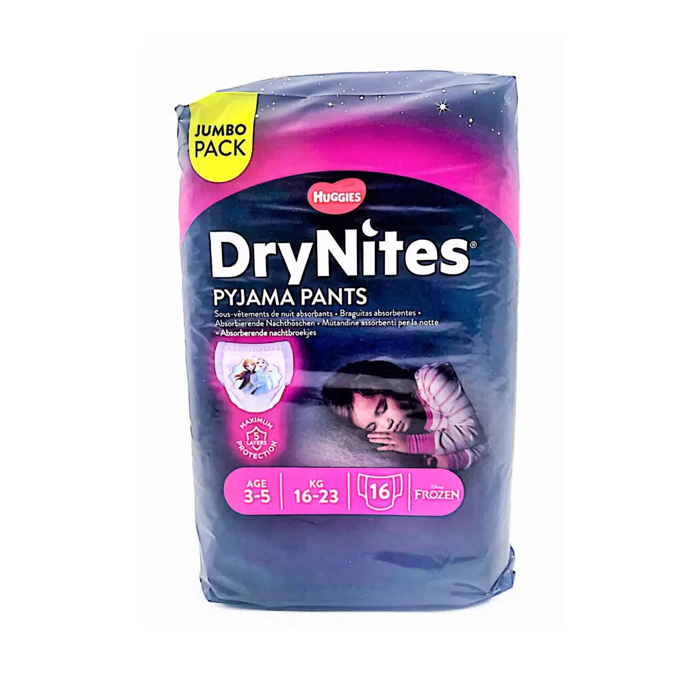 Huggies Drynites Pyjama Pants Girl 3-5 Years (16-23Kg) 16Pcs