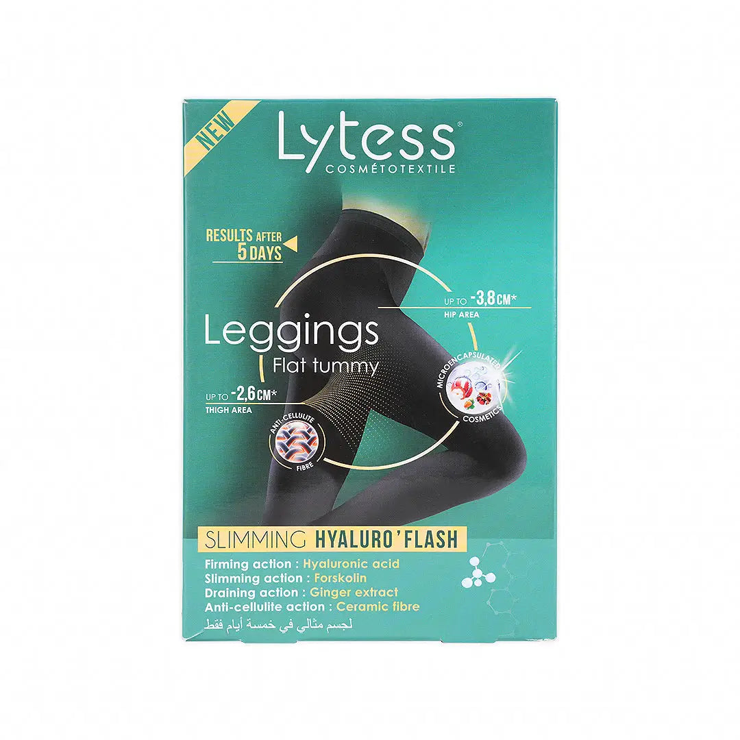 LYTESS FLAT TUMMY LEGGINGS-BLACK S/M