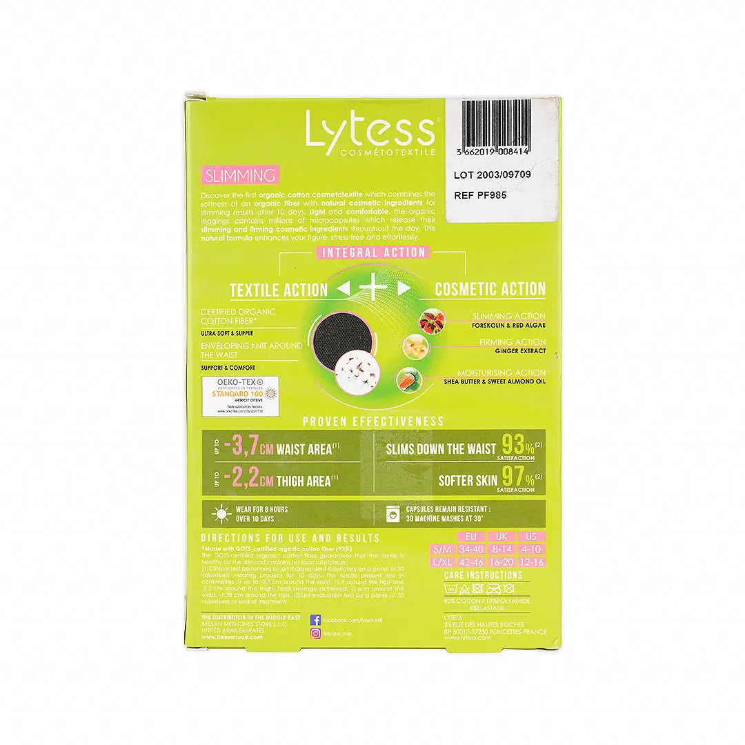 LYTESS ORGANIC COTTON LEGGINGS-BLACK L/XL