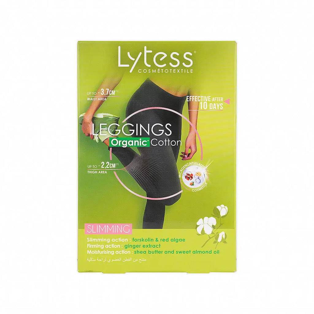 LYTESS ORGANIC COTTON LEGGINGS-BLACK L/XL