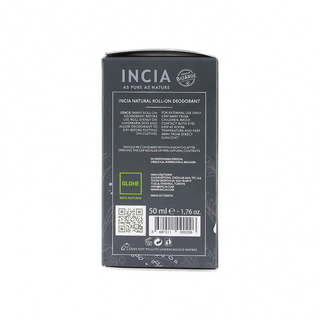 INCIA NATURAL ROLL-ON DEODORANT FOR MEN 50ML