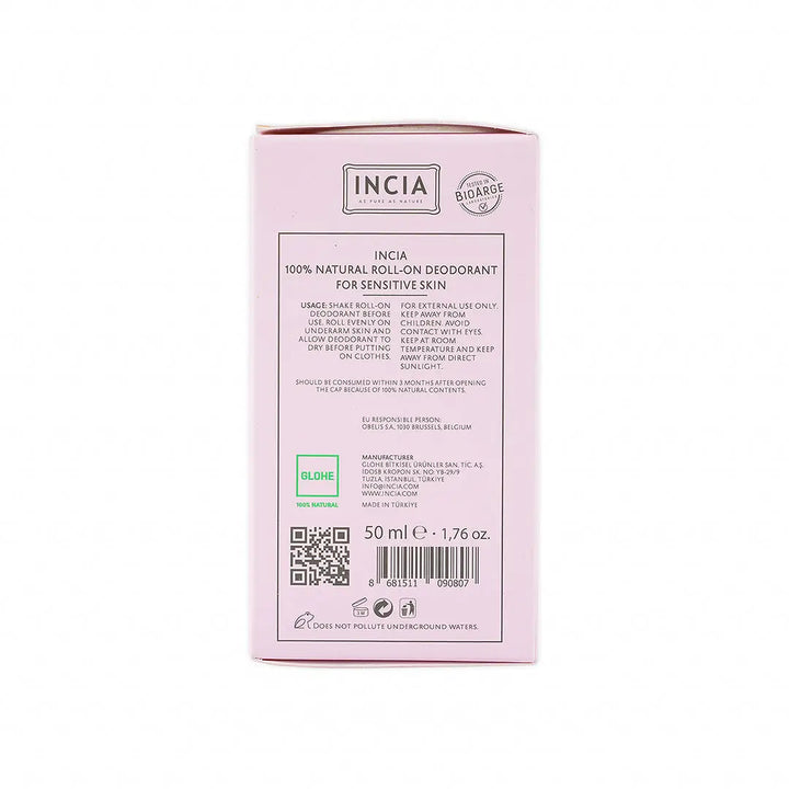 48295-INCIA Natural Roll-On Deodorant For Sensitive Skin 50Ml +6