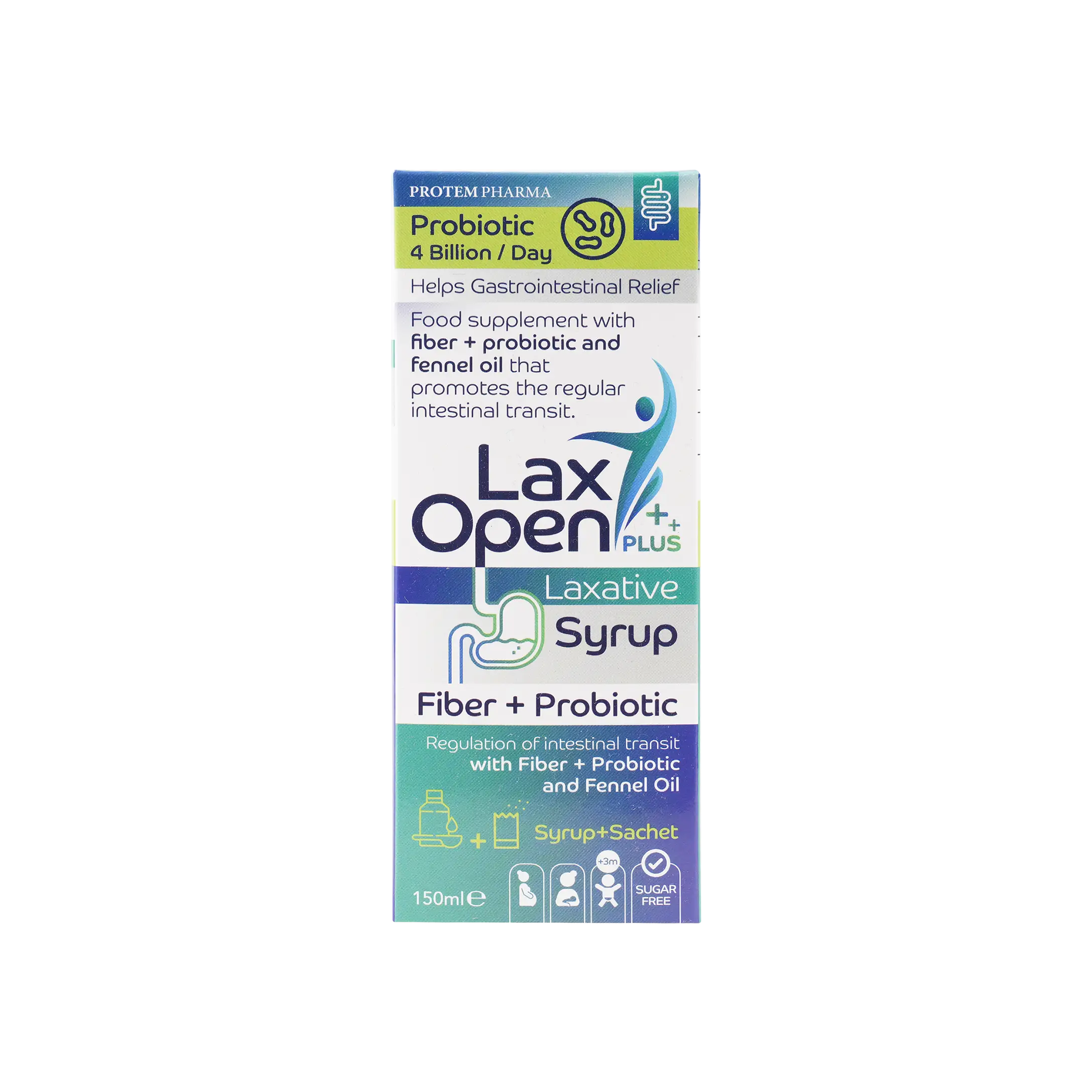 PROTEM PHARMA LAXOPEN PLUS LAXATIVE SYRUP 150ML