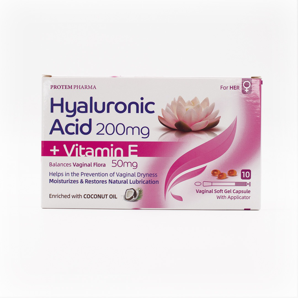 PROTEM PHARMA HYALURONIC ACID 200MG VIT-E 50MG 10 SOFT GEL