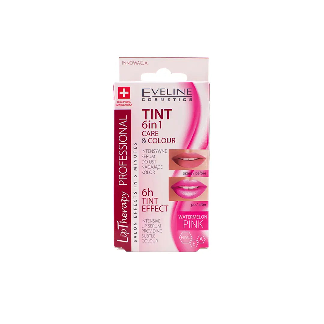 EVELINE LIP SERUM PINK TINT 6IN1 CARE & COLOUR 12ML