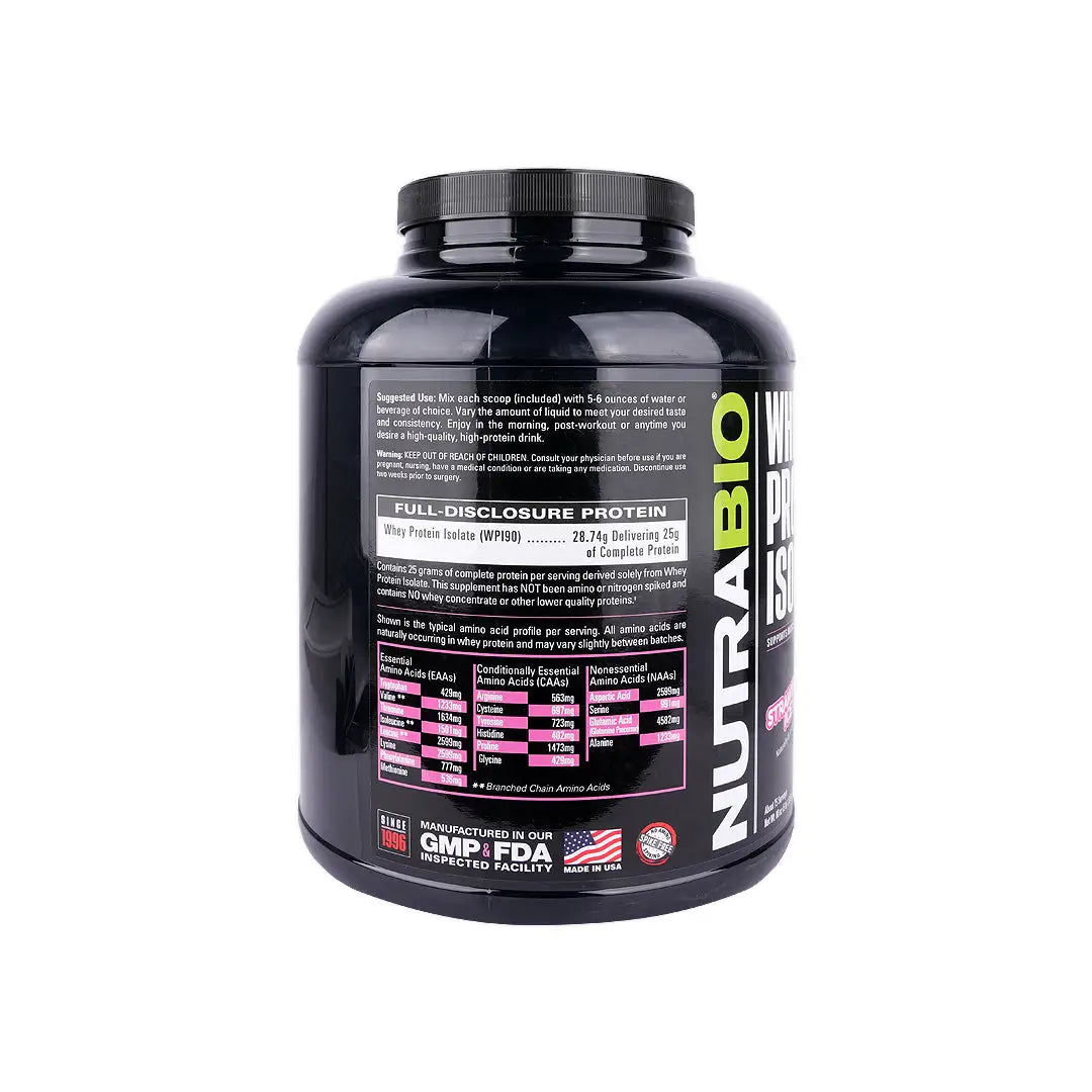 48342-Nutrabio 100% Whey Protein Strawbeery Ice Cream 2.268G +1