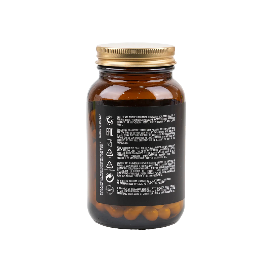 48346-Grassberg Magnesium Premium B6 60 Capsules +2