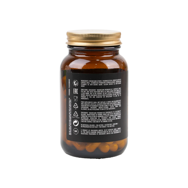48346-Grassberg Magnesium Premium B6 60 Capsules +2