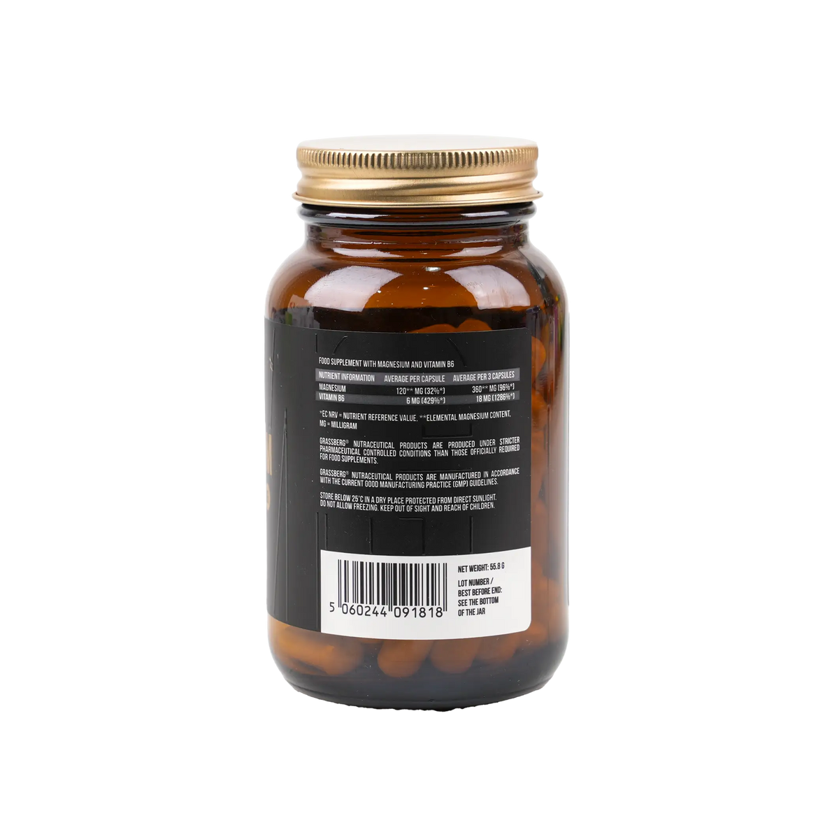 48346-Grassberg Magnesium Premium B6 60 Capsules +1