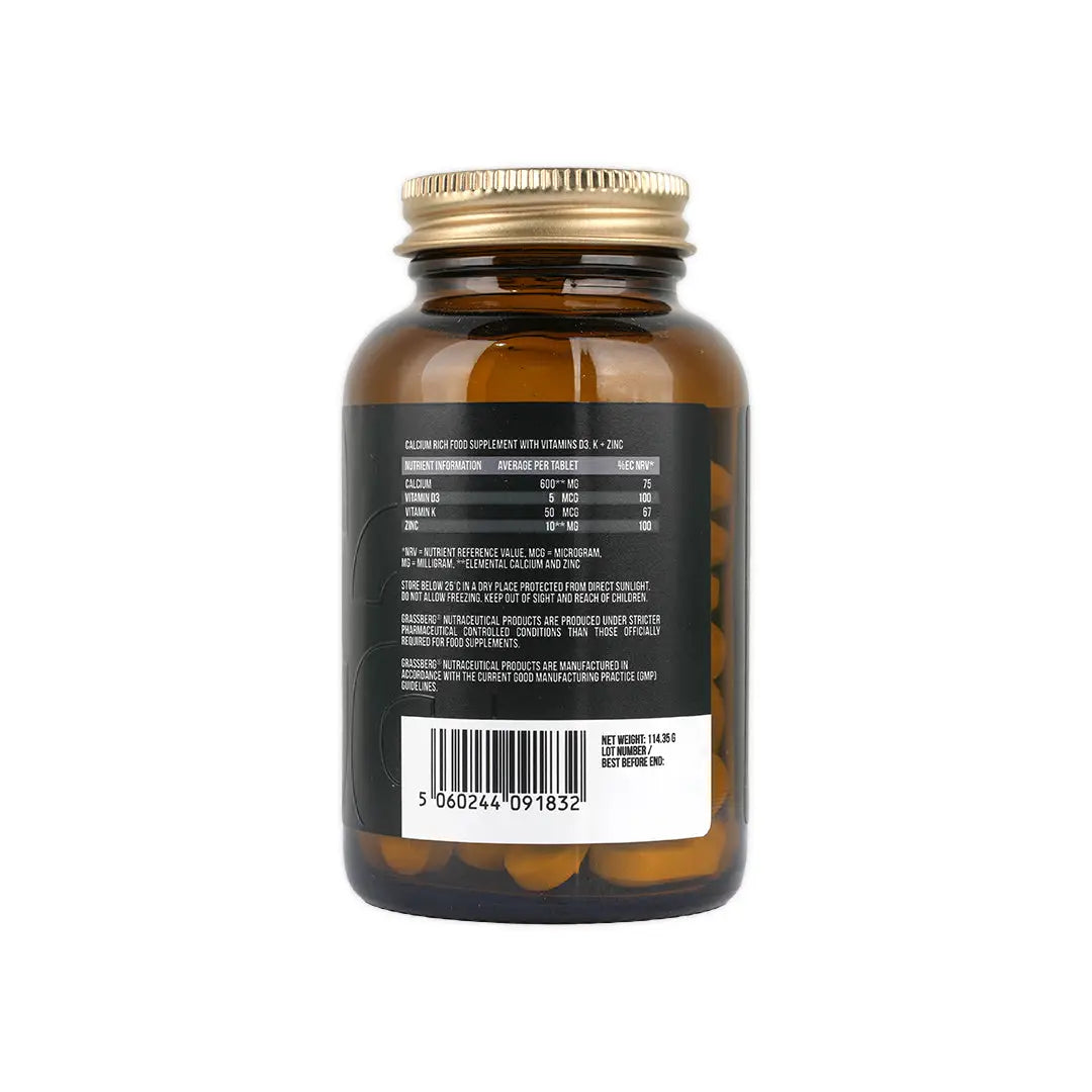 48347-Grassberg Calcium 600+D3+Zn+K 60 Tablets +1