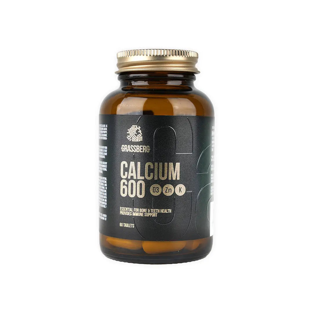 48347-Grassberg Calcium 600+D3+Zn+K 60 Tablets