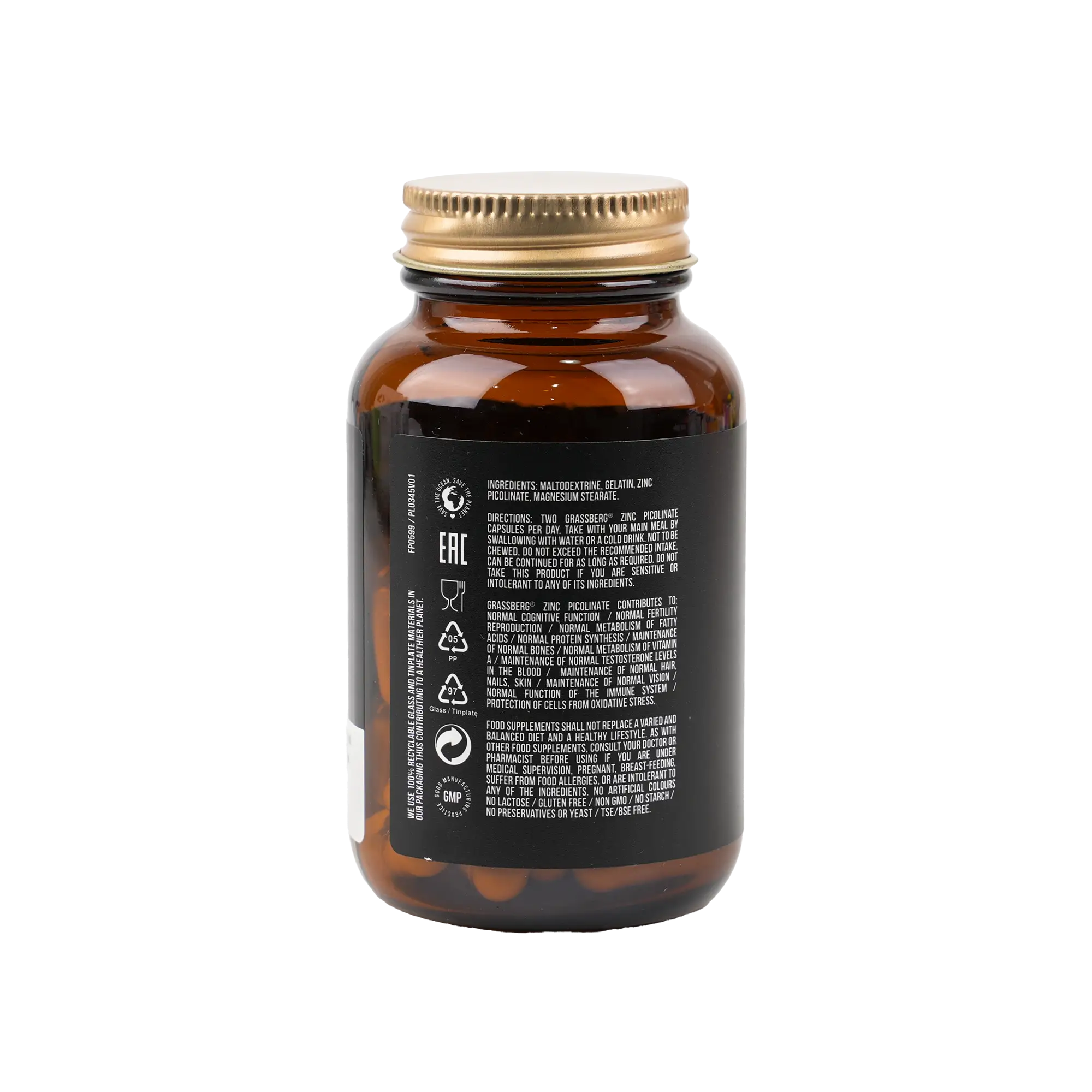 GRASSBERG ZINC PICOLINATE 15MG 60 CAPSUELS