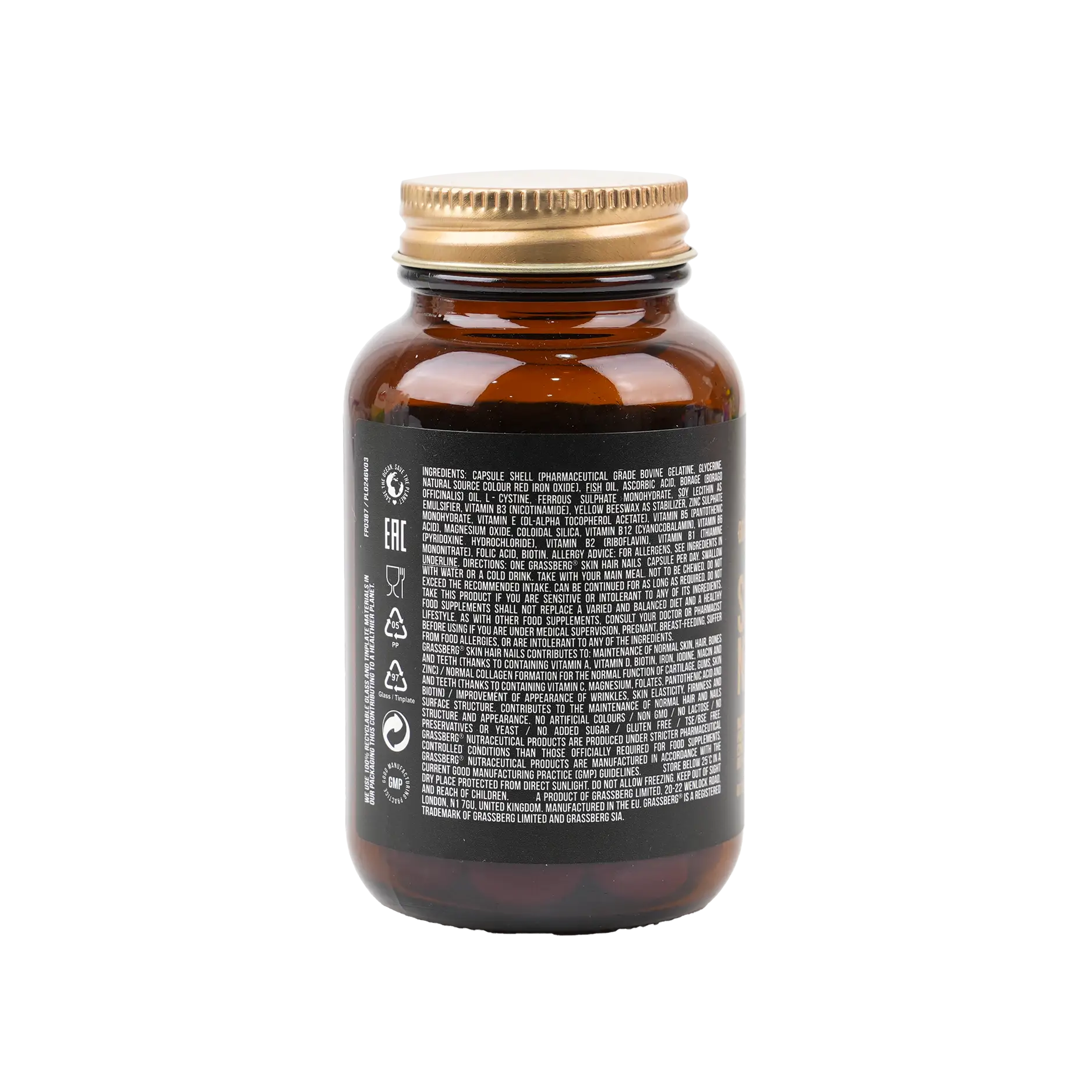 GRASSBERG SKIN HAIR NAILS 60 CAPSULES