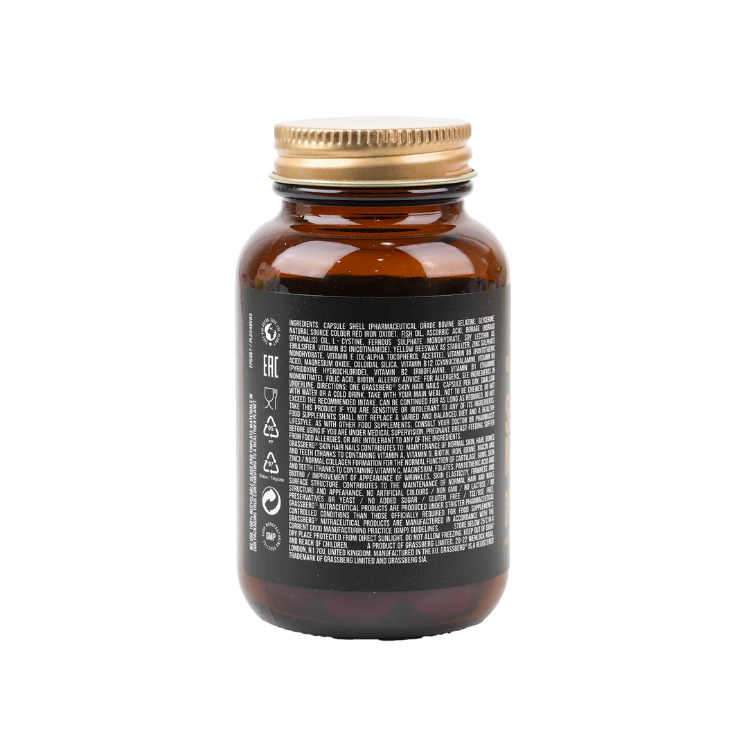 48350-Grassberg Skin Hair Nails 60 Capsules +2