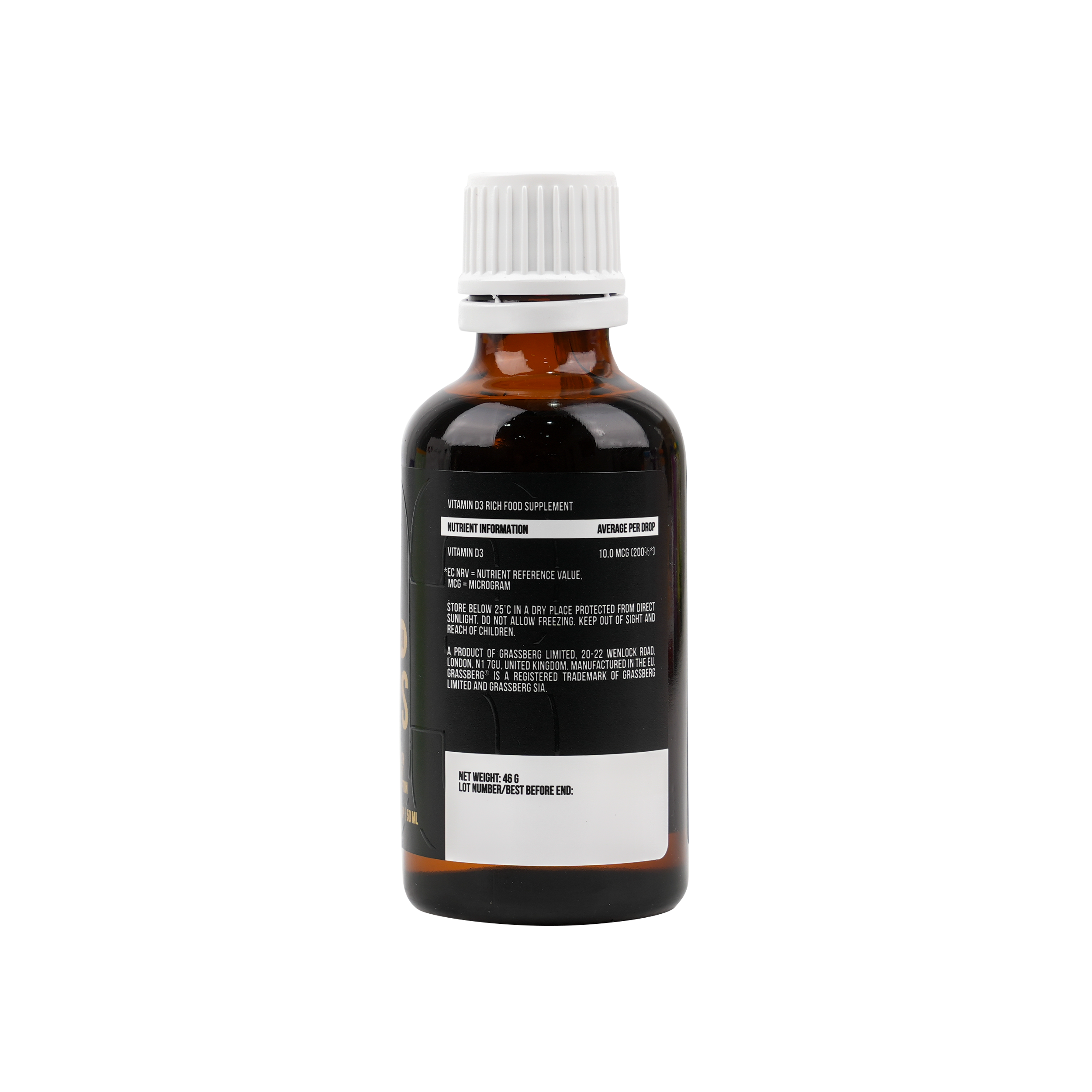 GRASSBERG VITAMIN D3 400IU DROPS 50ML