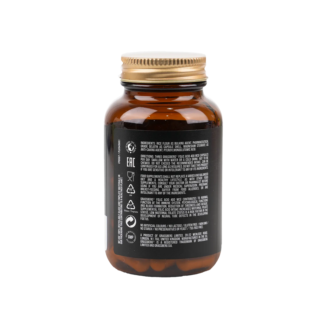 48353-Grassberg Folic Acid 400 Mcg 60 Capsules +2