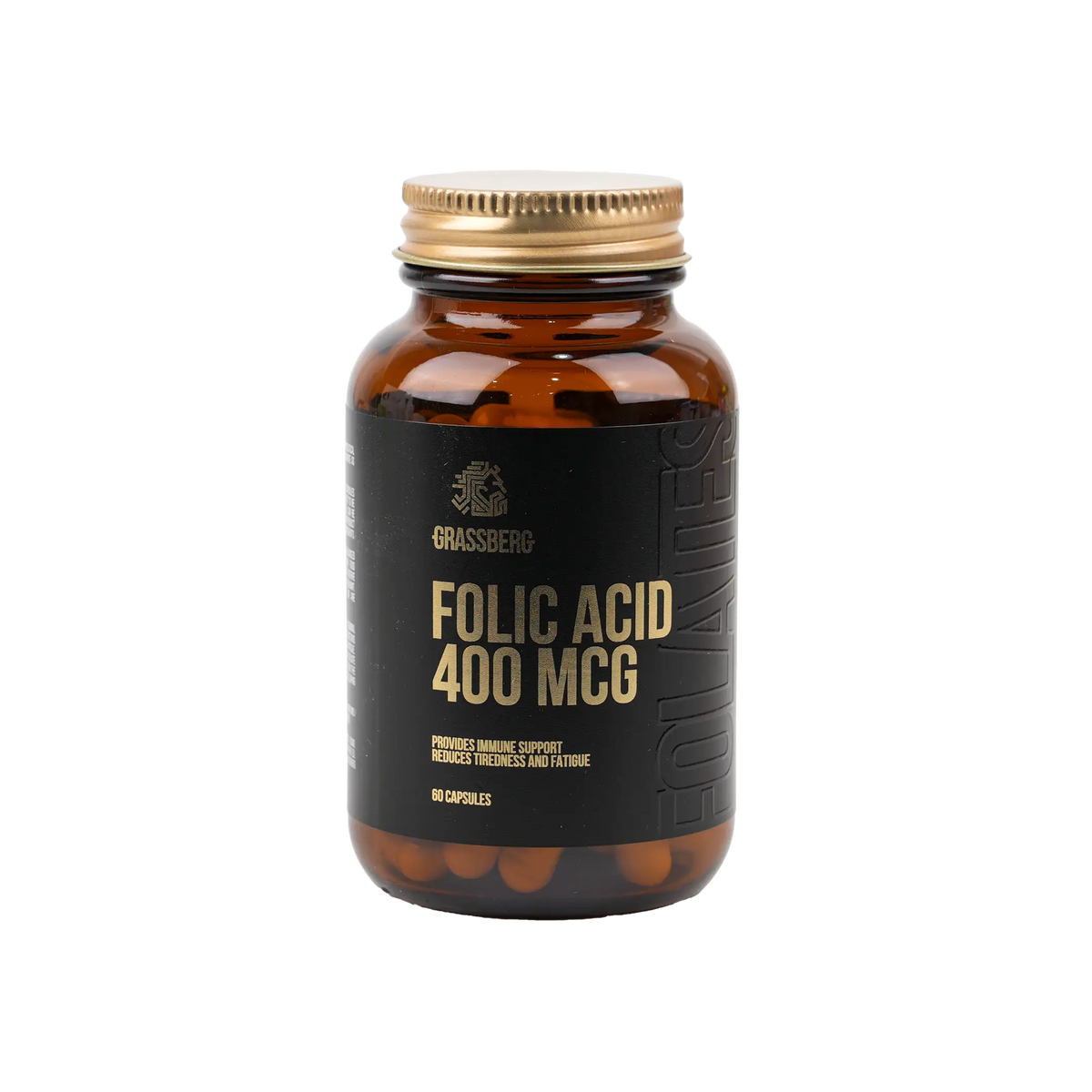 48353-Grassberg Folic Acid 400 Mcg 60 Capsules
