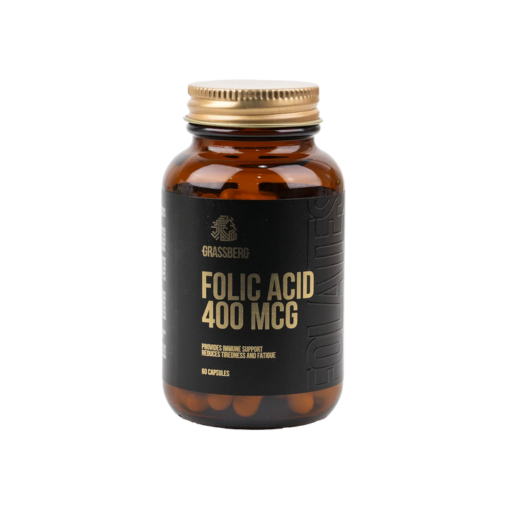 48353-Grassberg Folic Acid 400 Mcg 60 Capsules