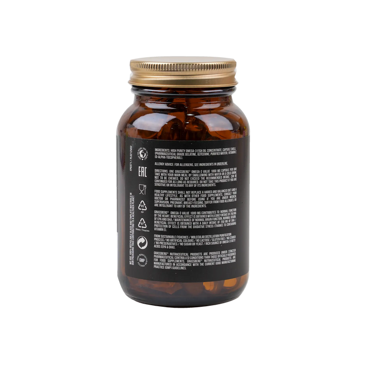 48355-Grassberg Omega-3 Value 1000Mg 60 Capsules +2