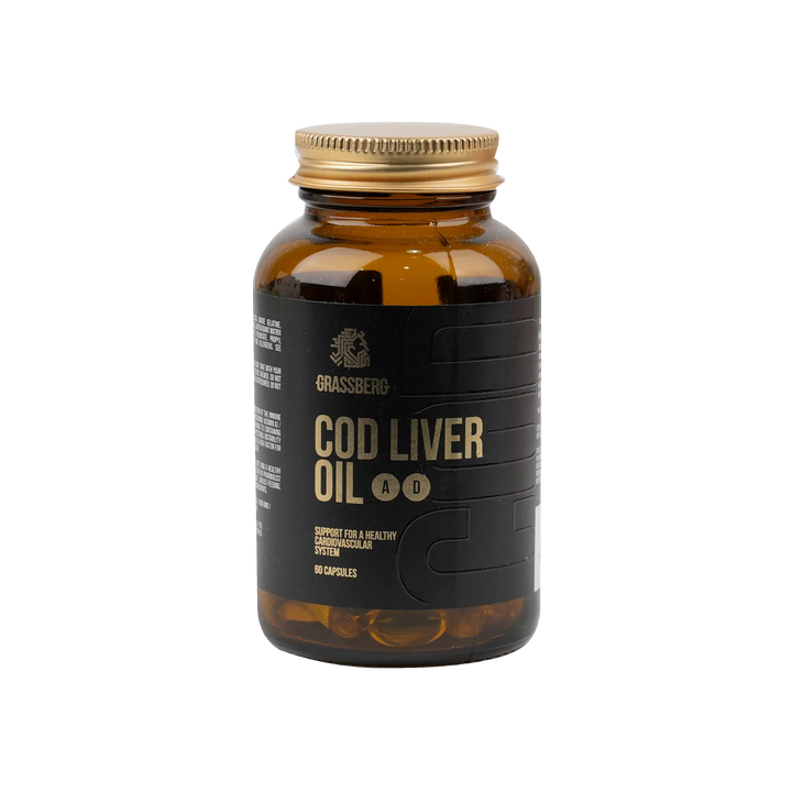 48358-Grassberg Cod Liver Oil Vitamin A+D 60 Capsules
