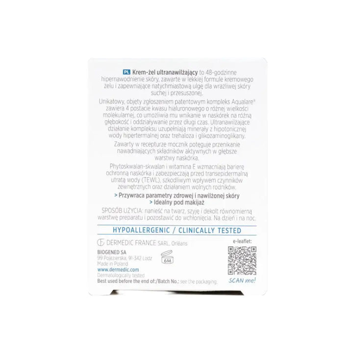 48364-Dermedic Hydrain3 Ultra Hydrating Cream Gel 50Ml +5