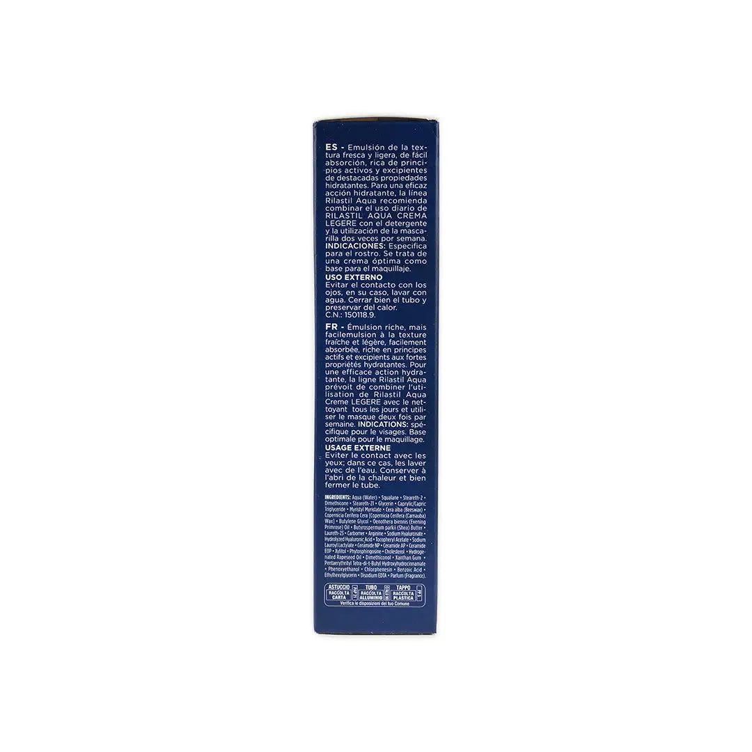 RILASTIL AQUA LEGERE MOISTURIZING CREAM 50ML