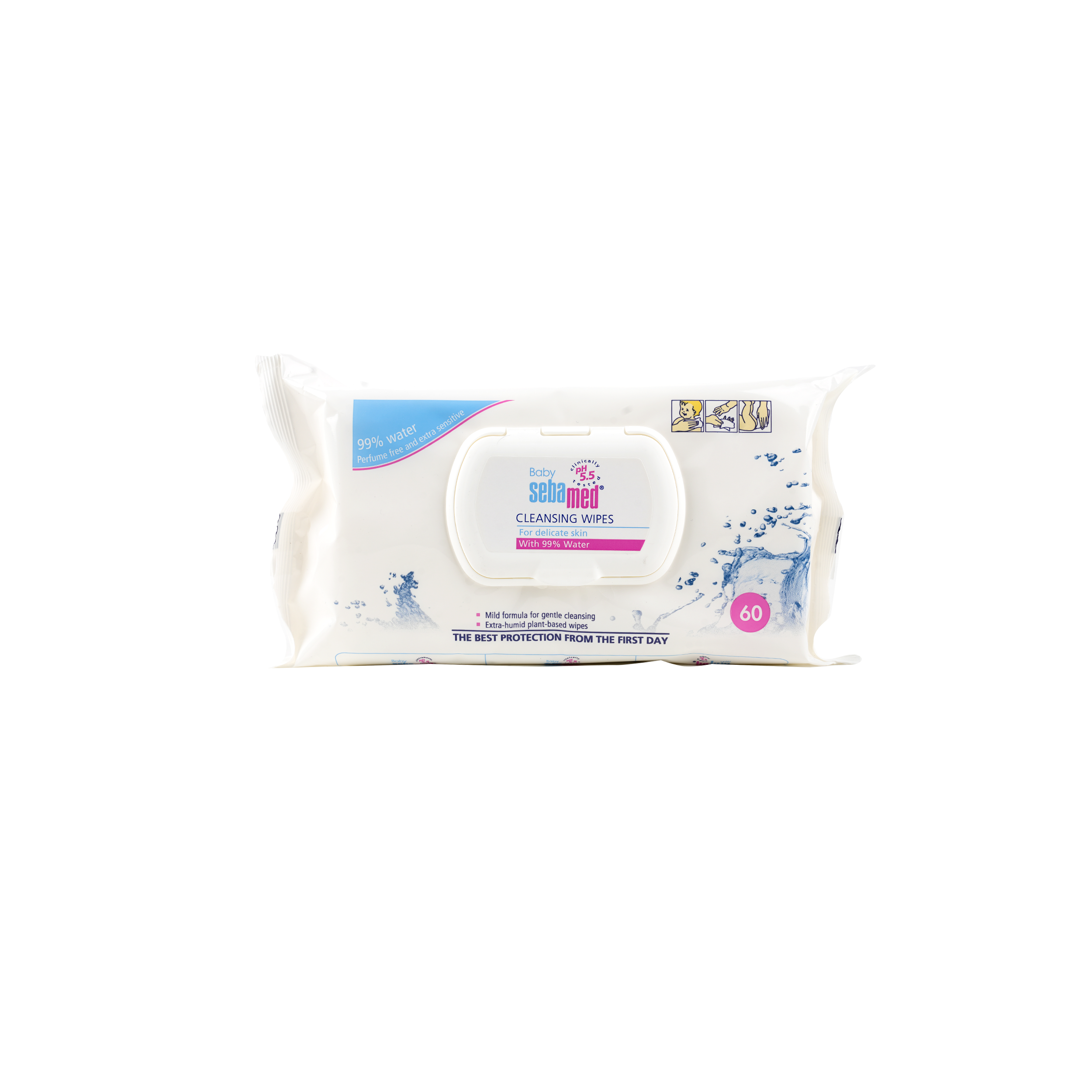 Sebamed Baby Cleansing Wipes With 99% Water 60Pcs