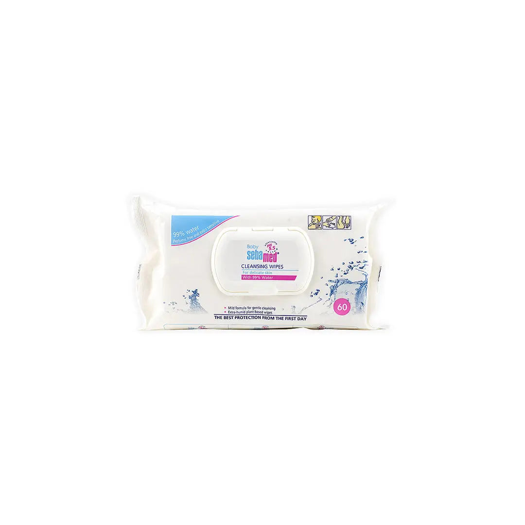 48423-Sebamed Baby Cleansing Wipes With 99% Water 60Pcs