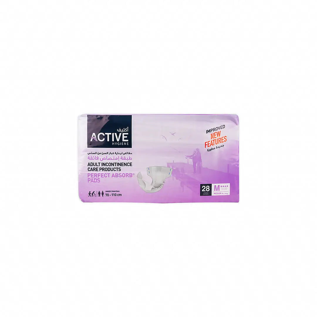 48458-Active Hygiene Diapers 70-110cm 28Pcs-M