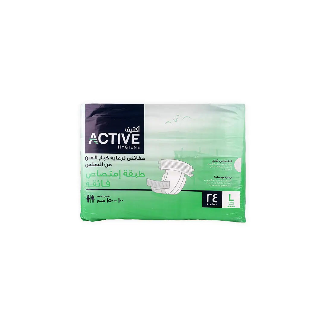 Active Hygiene Diapers 100-150cm 24Pcs-L