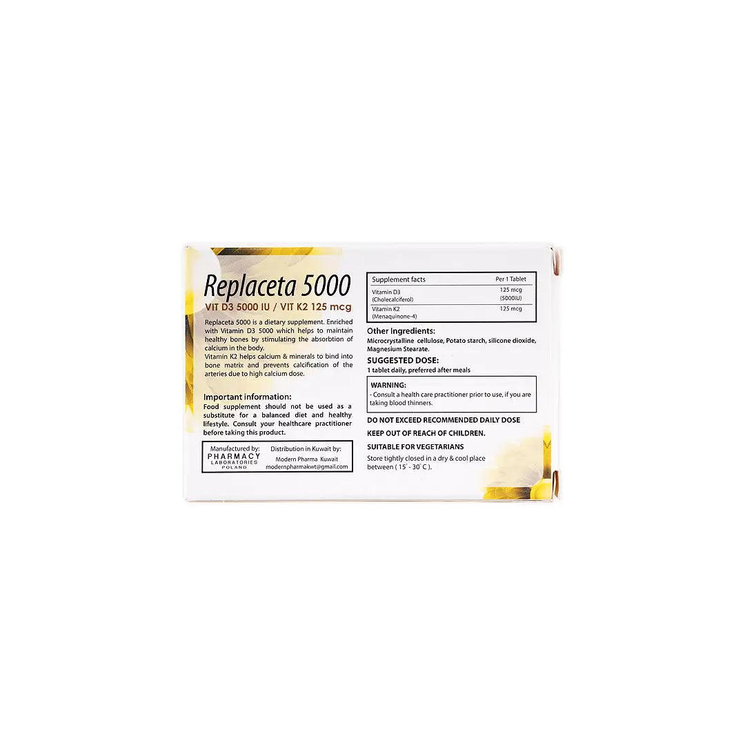 REPLACETA VIT D3 5000 IU/VIT K2 125 MCG 90 TABLETS