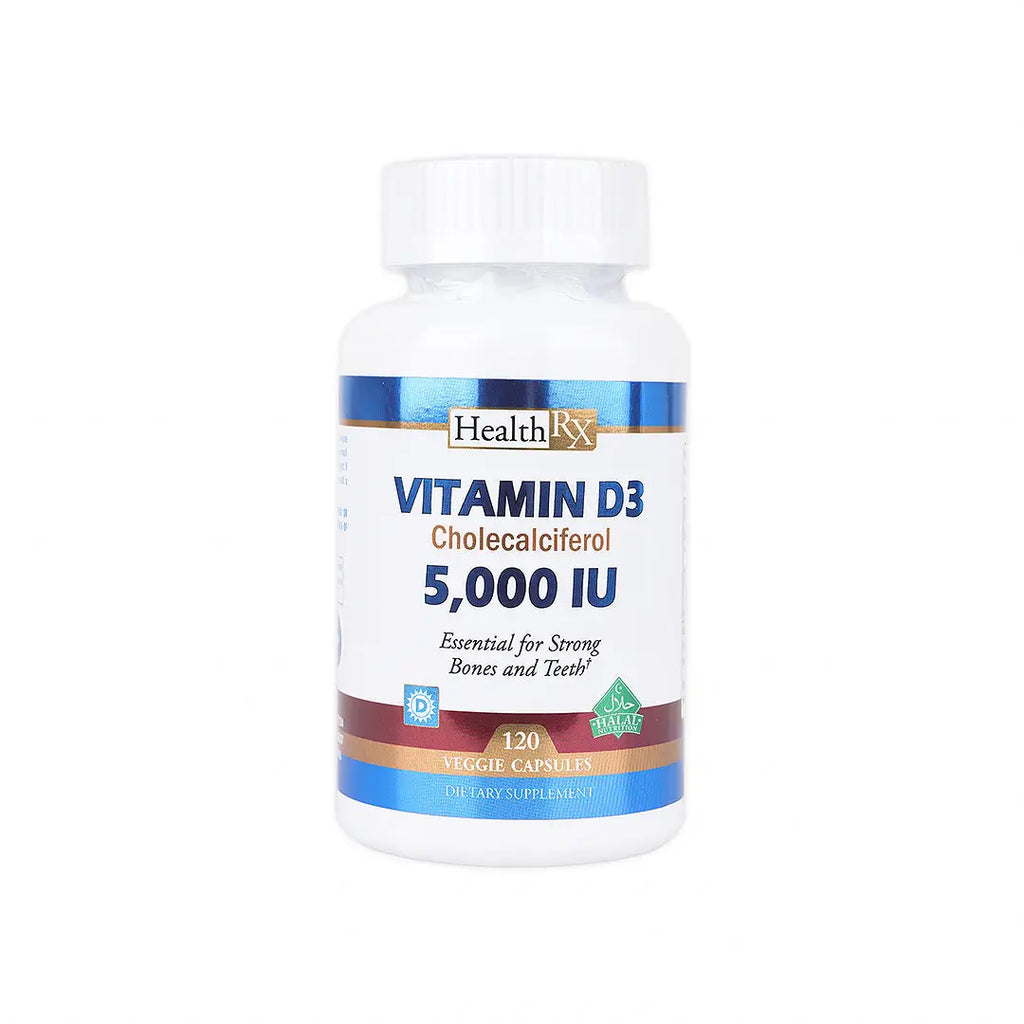 Health Rx Vitamin D3 5000 120 Veggie Capsules