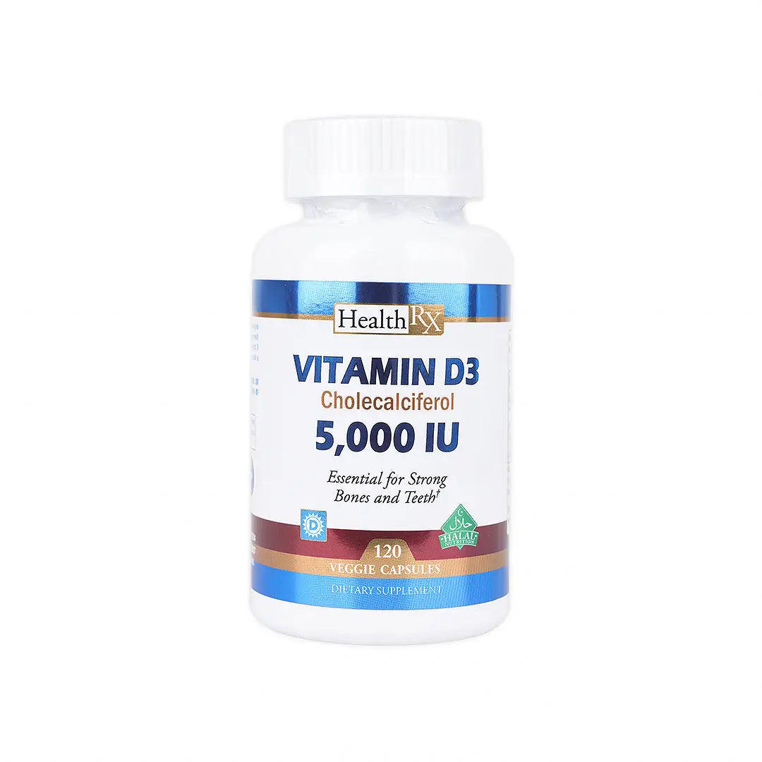 48644-Health Rx Vitamin D3 5000 120 Veggie Capsules