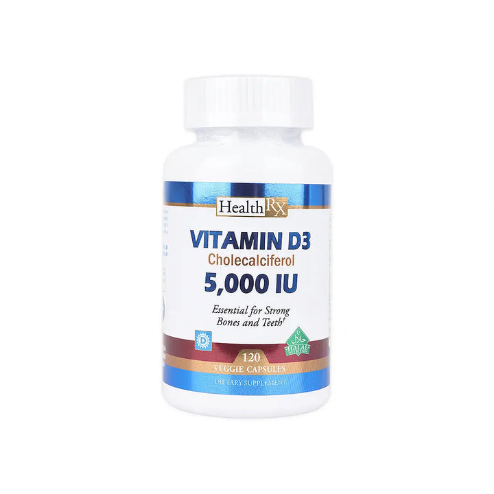 48644-Health Rx Vitamin D3 5000 120 Veggie Capsules