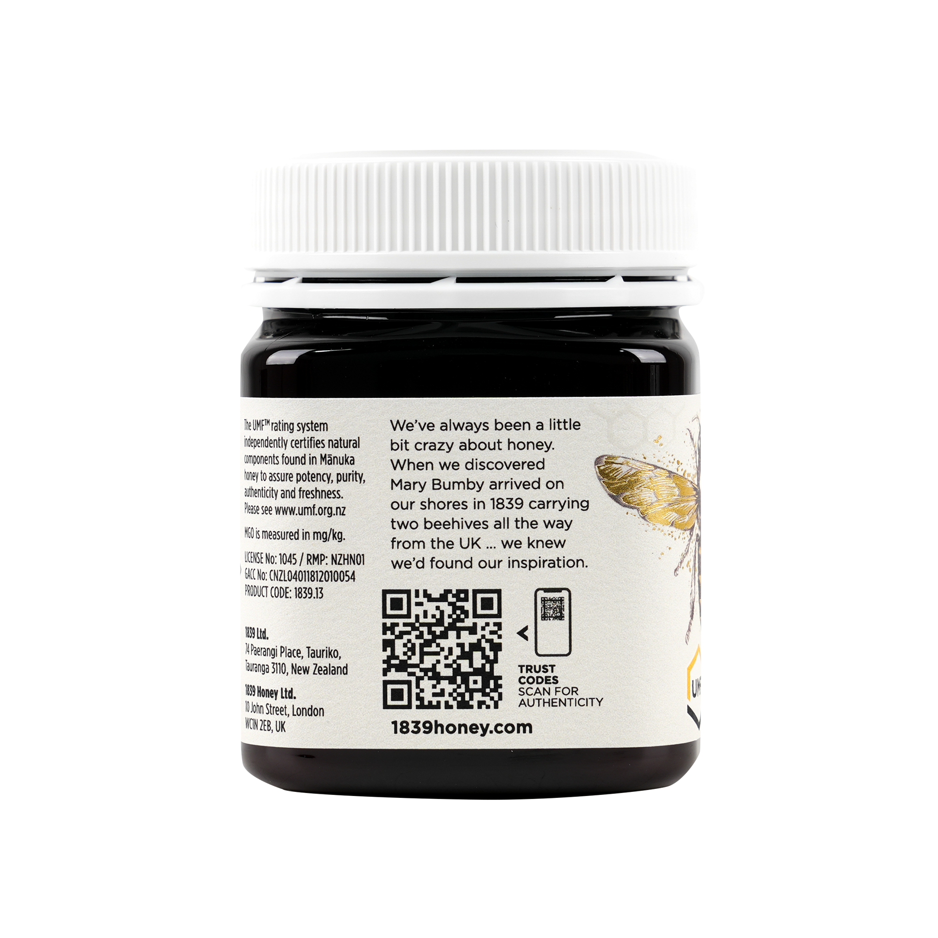 1839 Manuka Honey Mgo 830+ Umf20+ 250g