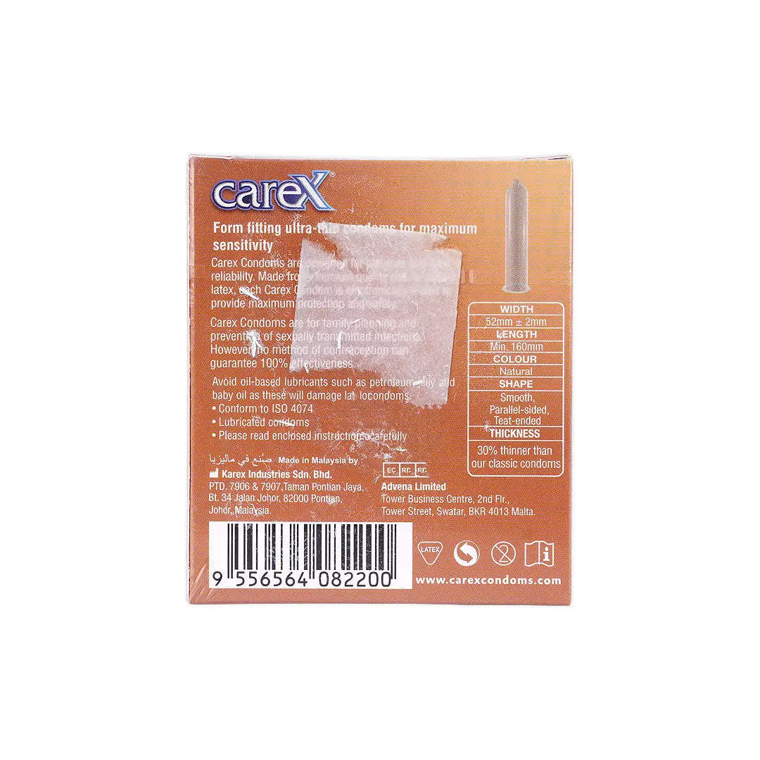 Carex Zero Thin Condoms 3pcs