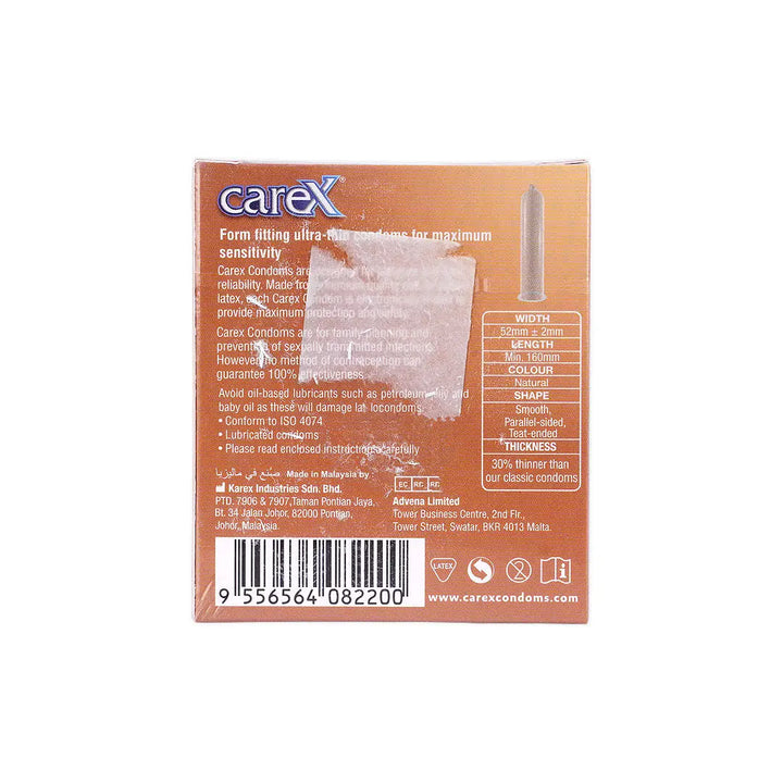 48706-Carex Zero Thin Condoms 3pcs +3