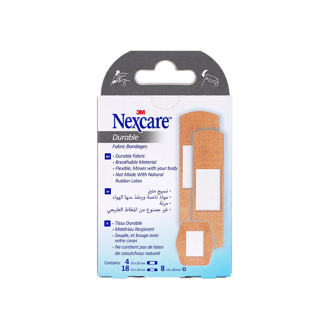 nexcare durable fabric bandages 30pc assorted 667 30