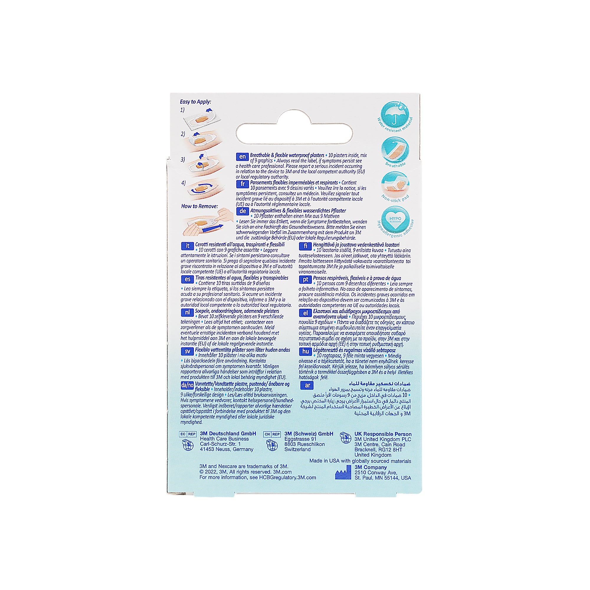 Nexcare Waterproof Emoji Bandages 26X57mm 10Pcs