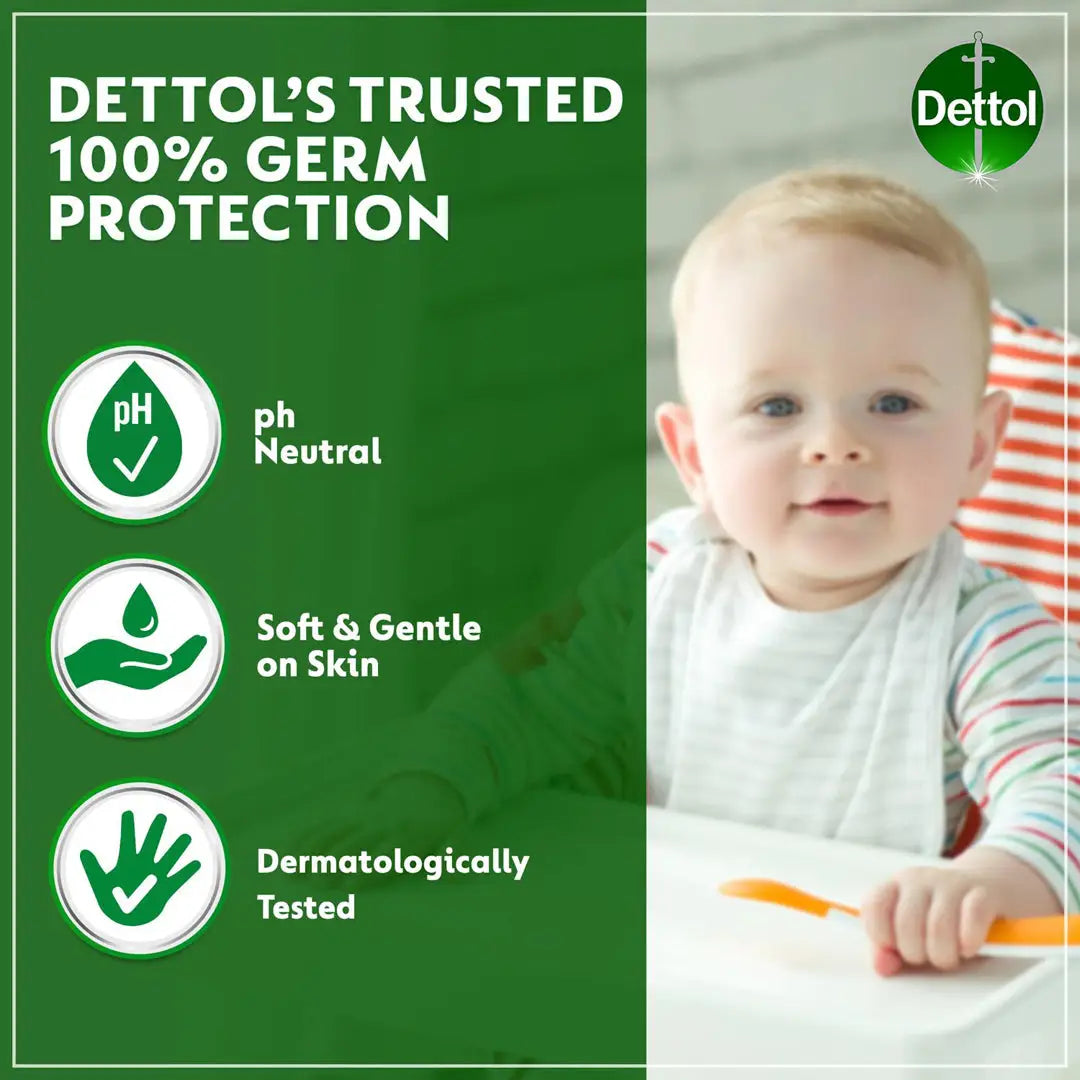 Dettol Skincare Antibacterial Skin Wipes,10 Wipes x 5